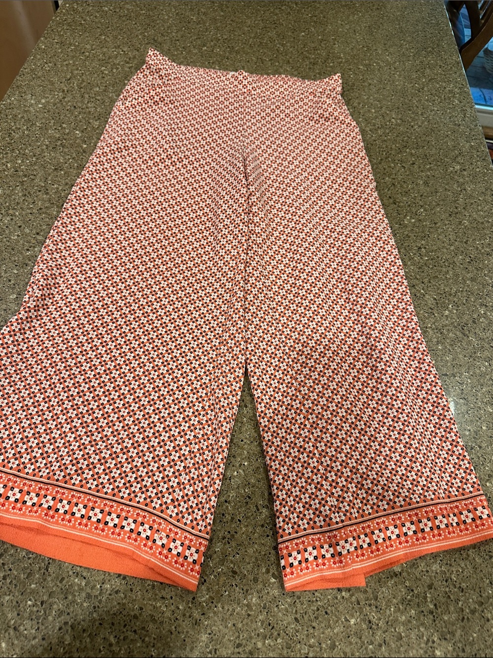 Max Studio Coral Geometric Wide-Leg pants